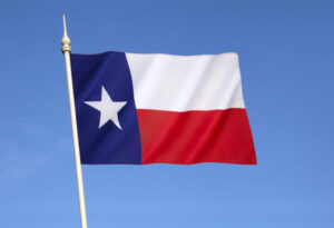 The flag of the state of Texas - United States of America. Also known as the Lone Star Flag.